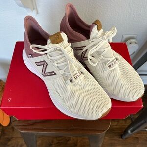 New Balance Grey and Rose Fresh Foam Roav Sneakers